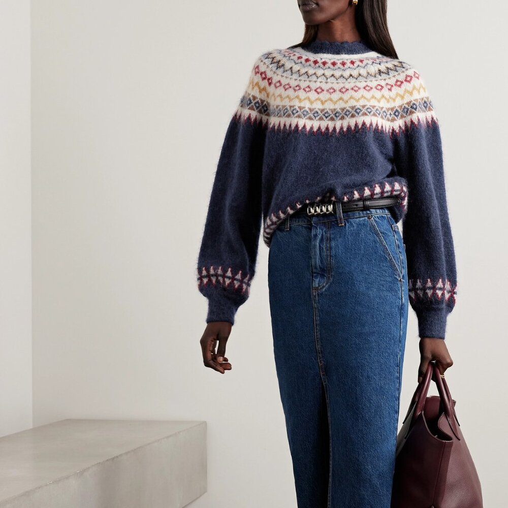 DÔEN  harvest fair isle knitted sweater